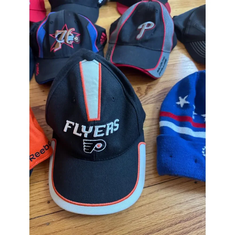 Philadelphia Phillies Flyers 76ers sixers Hats lot estate